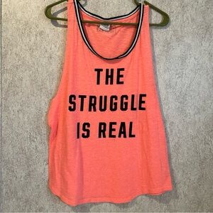 Pink by Victoria Women's Pink Graphic Tank Top Active work out sleeveless large